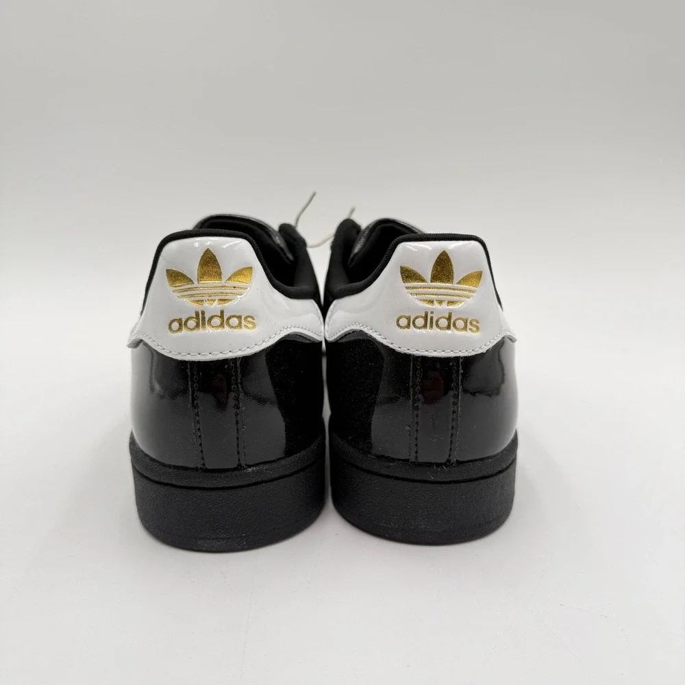 Adidas Superstar II Women's Size 8.5 Core Black/White/Gold – JS4009 Sneakers NEW